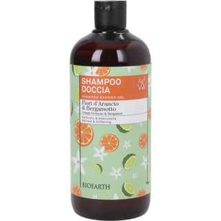 Bioearth shampoo doccia 2in1 fiori d'arancio e bergamotto fronte